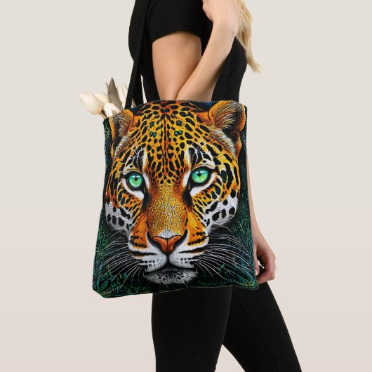Leopard-Portrait Tasche (Von Nahem)
