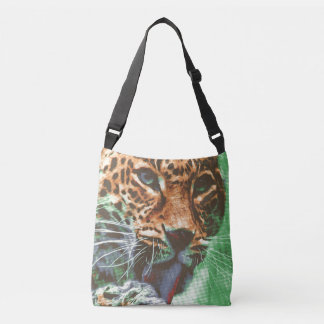 Leopard Portrait Tasche Greenery