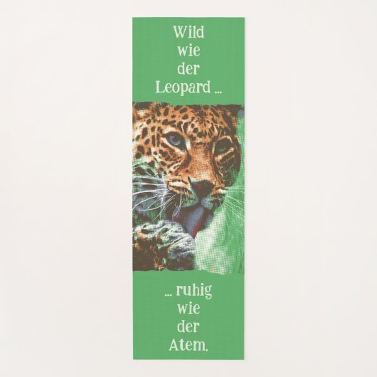 Leopard Portrait Yogamatte (Vorderseite)