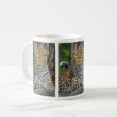 Leopard-Porträt-Tasse Kaffeetasse (Vorderseite Links)