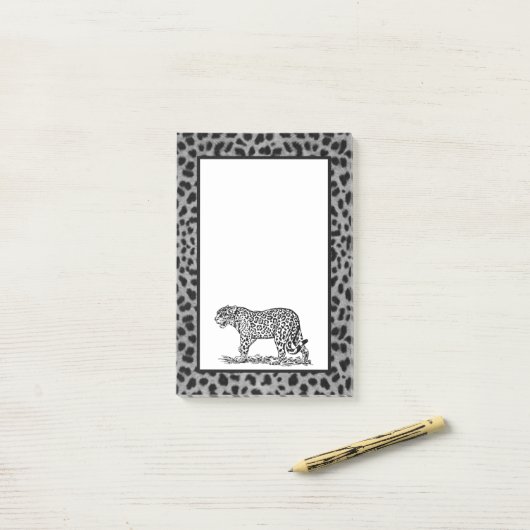 Leopard Post-it Klebezettel (Auf Schreibtisch)