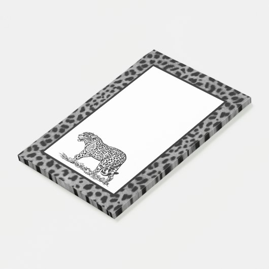 Leopard Post-it Klebezettel (angewinkelt)