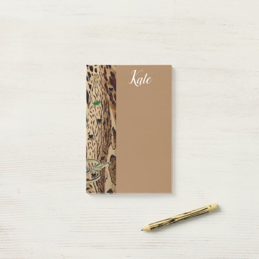 Leopard Post-it Klebezettel (Auf Schreibtisch)