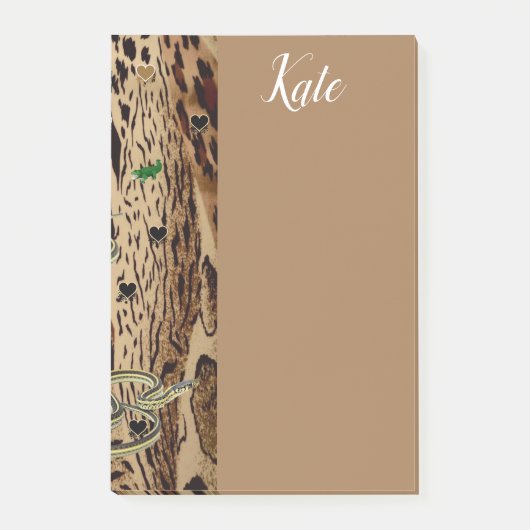 Leopard Post-it Klebezettel (Vorderseite)