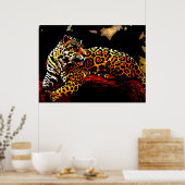Leopard Poster Print - Wilde Katzen Plakate Prints (Küche)