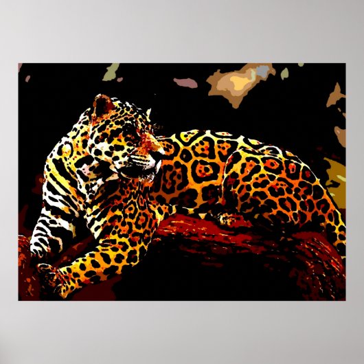 Leopard Poster Print - Wilde Katzen Plakate Prints (Vorne)