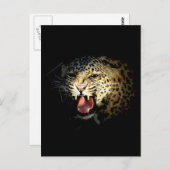 Leopard Postkarte (Vorne/Hinten)