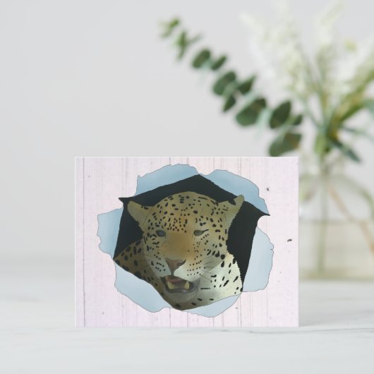 Leopard Postkarte (Stehend Vorderseite)
