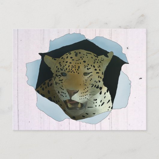 Leopard Postkarte (Vorderseite)