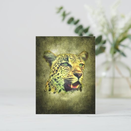 Leopard Postkarte (Stehend Vorderseite)