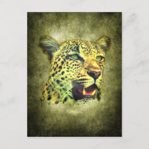 Leopard Postkarte
