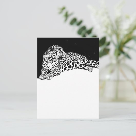 Leopard Postkarte (Stehend Vorderseite)