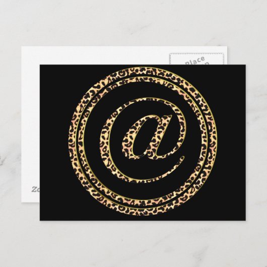 Leopard @ postkarte (Vorne/Hinten)