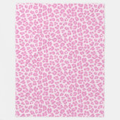 Leopard Preppy Pink Line Fleecedecke (Vorderseite)
