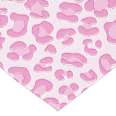 Leopard Preppy Pink Line Großer Tischläufer (Ecke)