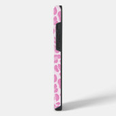 Leopard Preppy Pink Line iPhone Hülle (Linke Seite)
