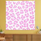 Leopard Preppy Pink Line Leinwanddruck (Insitu (Wohnzimmer))