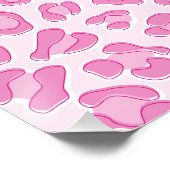 Leopard Preppy Pink Line Poster (Ecke)