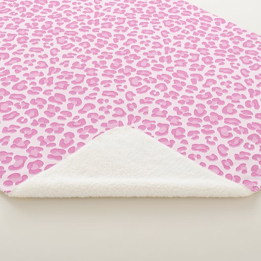 Leopard Preppy Pink Line Sherpadecke (3/4)