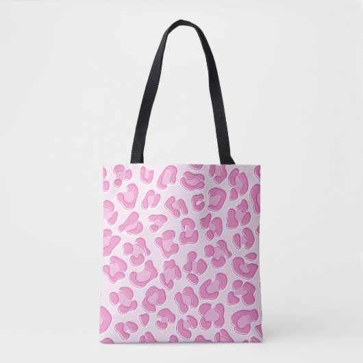 Leopard Preppy Pink Line Tasche (Vorderseite)