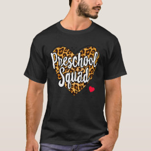 Leopard Preschool Squad Lehrerin zurück zum Schult T-Shirt