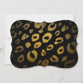 Leopard Princess Party Gold Einladungen zum Geburt (Rückseite)