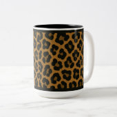 "LEOPARD PRINT" - 15 OZ. COFFEE MUG ZWEIFARBIGE TASSE (VorderseiteRechts)