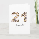 Leopard Print 21 | Moderner Niedlicher Name 21. Ge Karte (Vorderseite)
