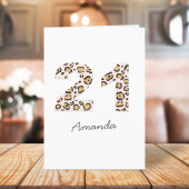 Leopard Print 21 | Moderner Niedlicher Name 21. Ge Karte