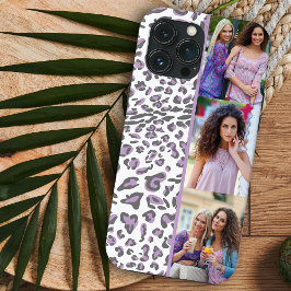 Leopard Print 3 Vertikales Foto Lilac Case-Mate iPhone Hülle