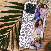 Leopard Print 3 Vertikales Foto Lilac Case-Mate iPhone Hülle