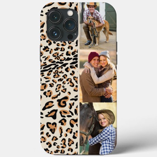 Leopard Print 3 Vertikales Foto Natural Case-Mate iPhone Hülle (Rückseite)