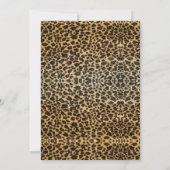 Leopard Print 50 und fabelhaftes Elegant Geburtsta Einladung (Rückseite)
