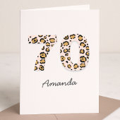 Leopard Print 70 | Moderner Niedlicher Name 70. Ge Karte