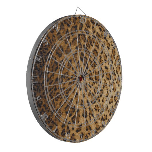 Leopard Print A monogram Initialen Dartscheibe (Vorderseite Links)