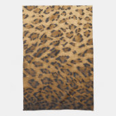 Leopard Print A monogram Initialen Geschirrtuch (Vertikal)
