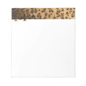 Leopard Print A monogram initials Notepad Notizblock (Vorderseite)