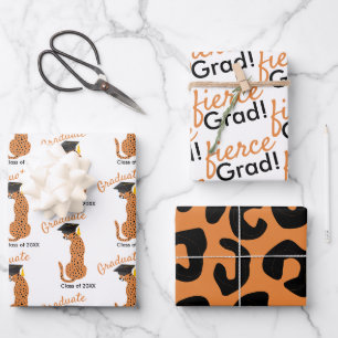 Leopard Print Abschluss Geschenkpapier Set