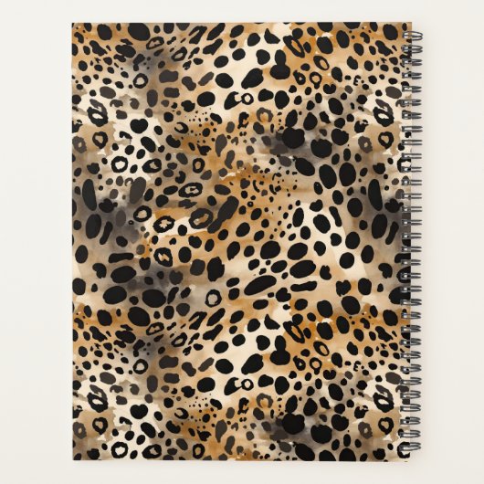 Leopard Print Add Name Planner Planer (Rückseite)