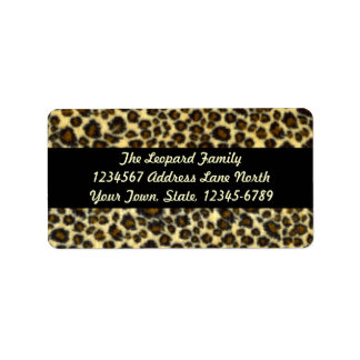 Leopard Print Address Labels Adressaufkleber