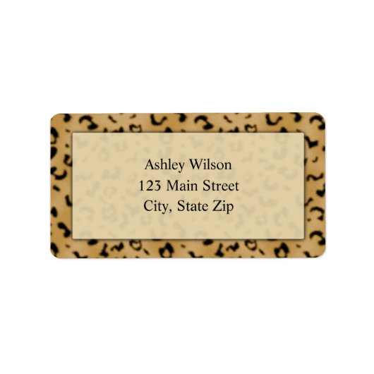 Leopard Print Address Labels Adressaufkleber (Vorne)