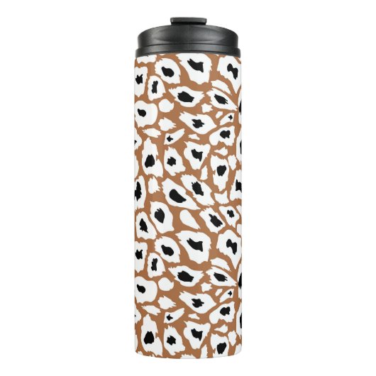 Leopard Print: African Animal Design. Thermosbecher (Vorderseite)