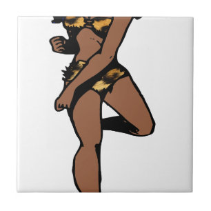 leopard print afrikanisches Button Fliese