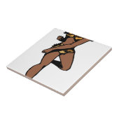leopard print afrikanisches Button Fliese (Seite)