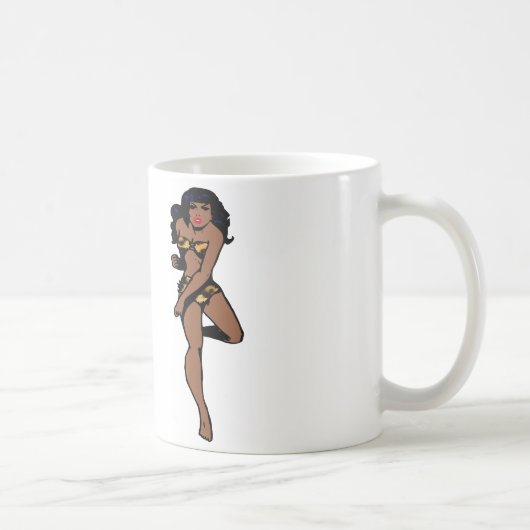 leopard print afrikanisches Button Kaffeetasse (Rechts)