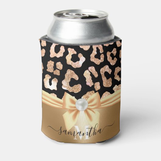 Leopard Print and Bow Dosenkühler (Kanne Rückseite)
