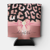 Leopard Print and Bow Dosenkühler (Vorderseite)