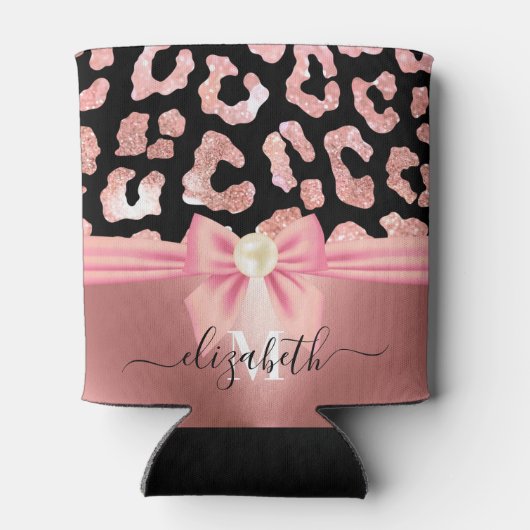 Leopard Print and Bow Dosenkühler (Rückseite)