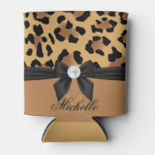 Leopard Print and Bow Dosenkühler (Vorderseite)