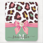 Leopard Print and Bow Mousepad (Vorne)